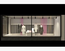 Modern Boutique Window Display 3D-Modell