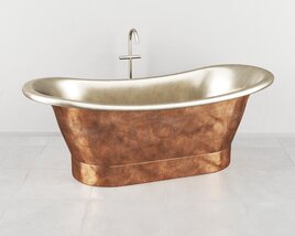 Elegance Copper Bathtub 3D 모델 