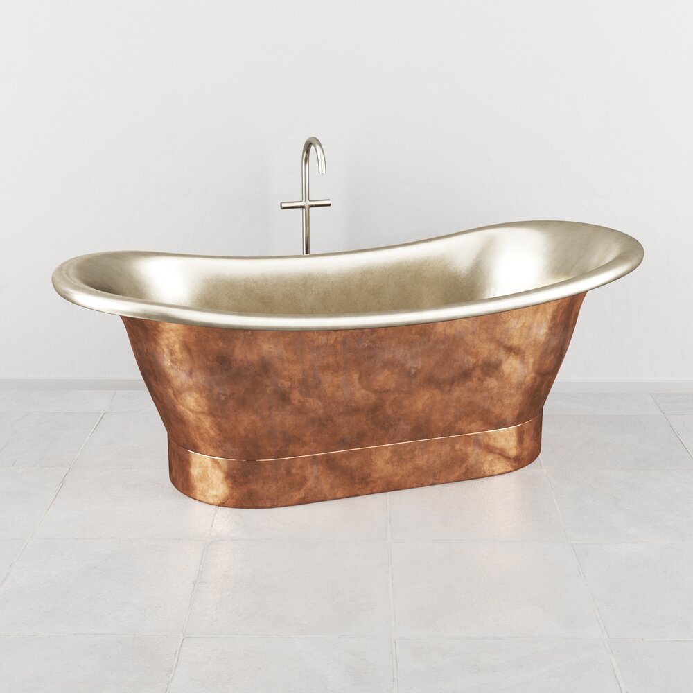 Elegance Copper Bathtub 3D 모델 