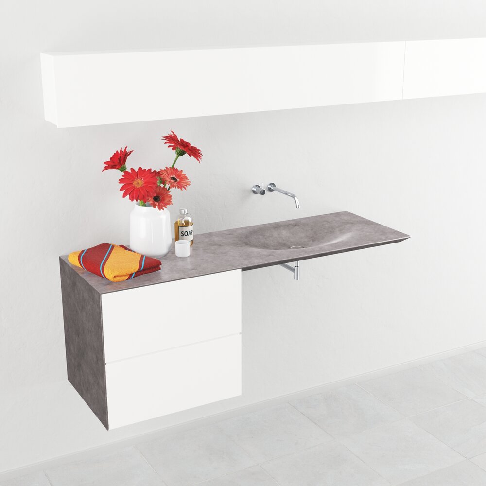 Modern Wall-Mounted Bathroom Sink Design Modèle 3D