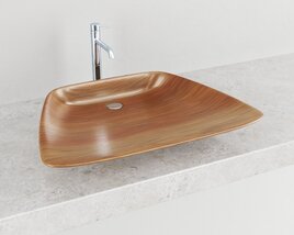 Modern Wooden Sink 3D модель