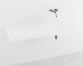 Modern Wall-Mounted Sink Modelo 3D