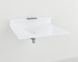 Wall-mounted Sink 3D-Modell
