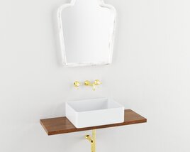 Minimalist Wall-Mounted Sink 3D-Modell