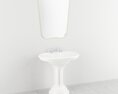Pedestal Sink and Mirror 3Dモデル