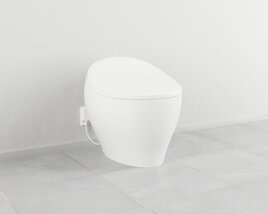 Modern White Toilet 3D-Modell