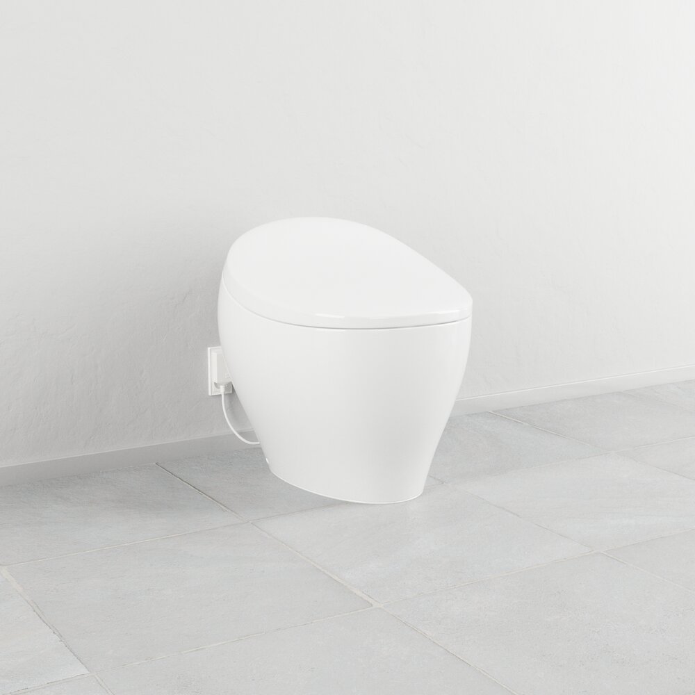 Modern White Toilet 3Dモデル