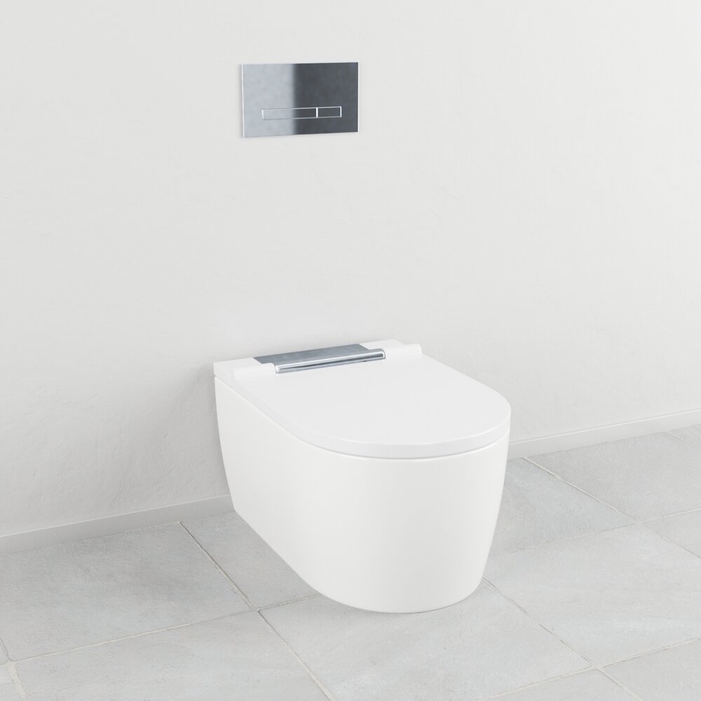 Modern Wall-Hung Toilet Modelo 3D