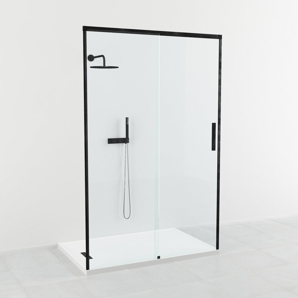 Modern Glass Shower Enclosure 3D модель