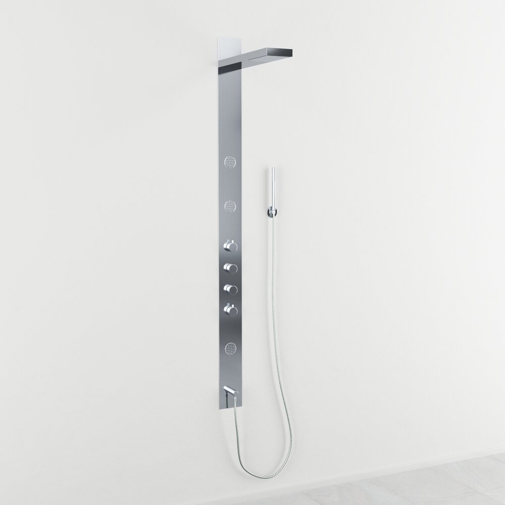 Modern Shower Panel System 3D model