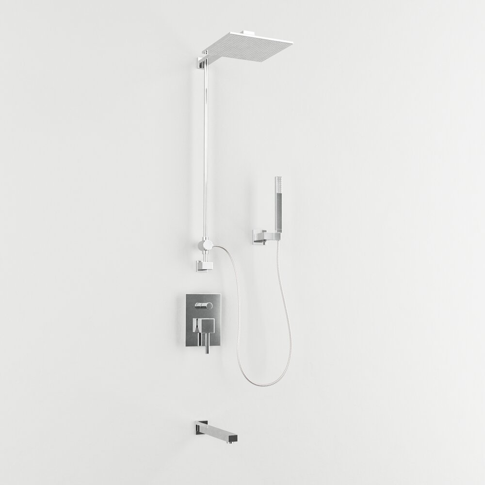 Wall-Mounted Shower Panel 3D 모델 