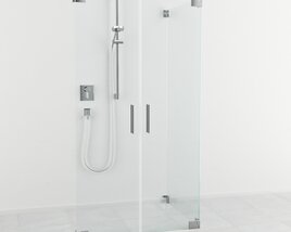 Modern Glass Shower Enclosure 02 3D model