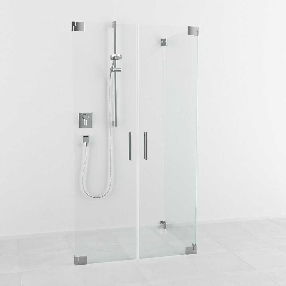 Modern Glass Shower Enclosure 02 Modello 3D