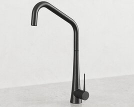 Modern Black Kitchen Faucet 3D模型