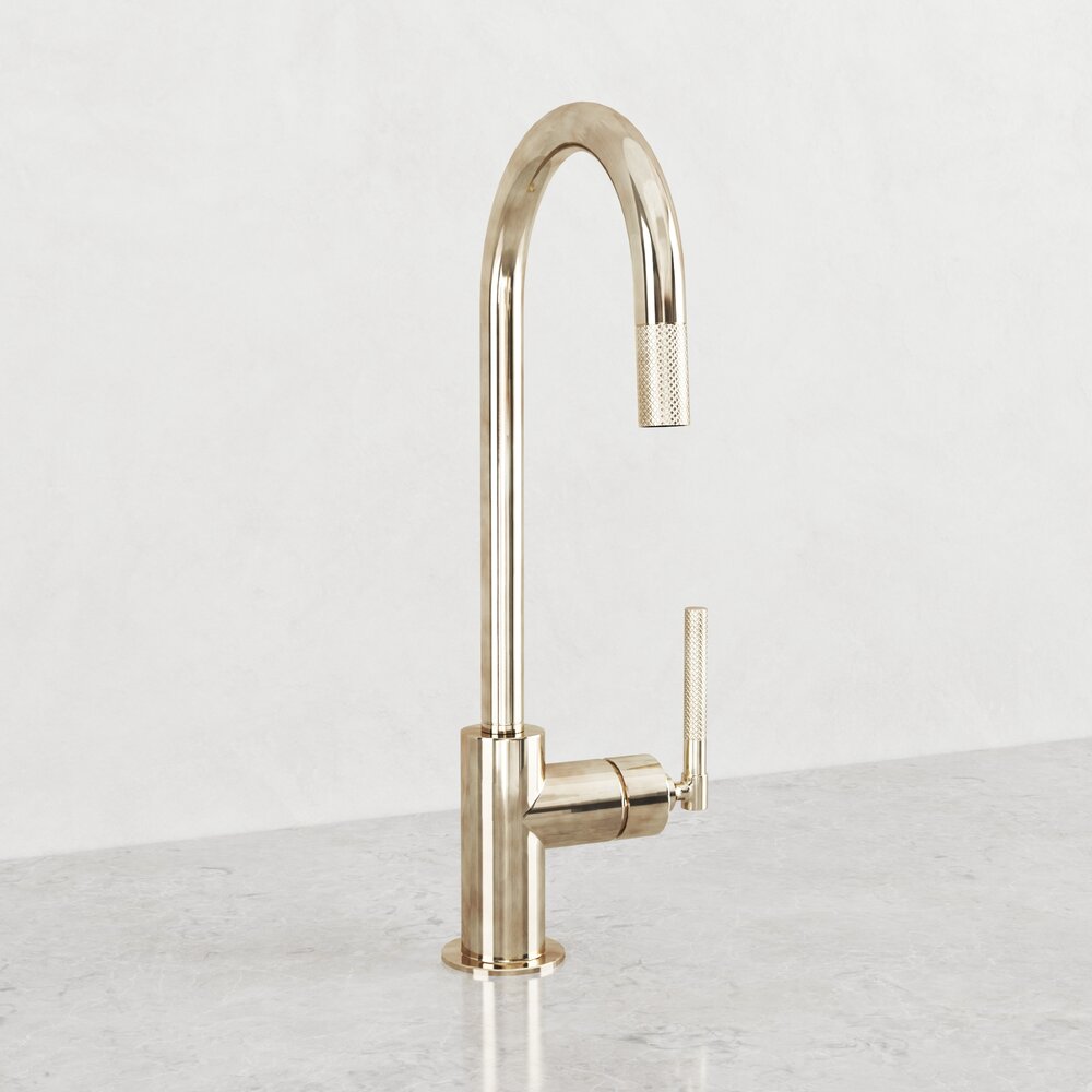 Modern Gold Kitchen Faucet Modello 3D