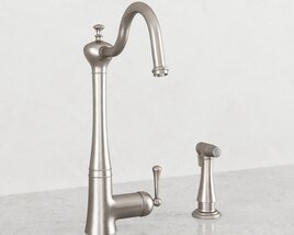 Elegant Kitchen Faucet Set 3D 모델 