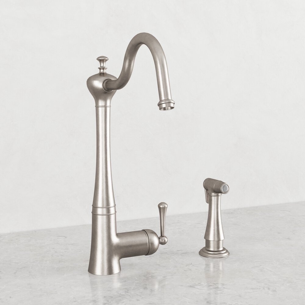 Elegant Kitchen Faucet Set 3D модель