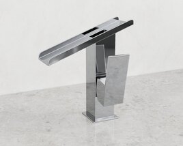 Modern Stainless Steel Faucet Modello 3D