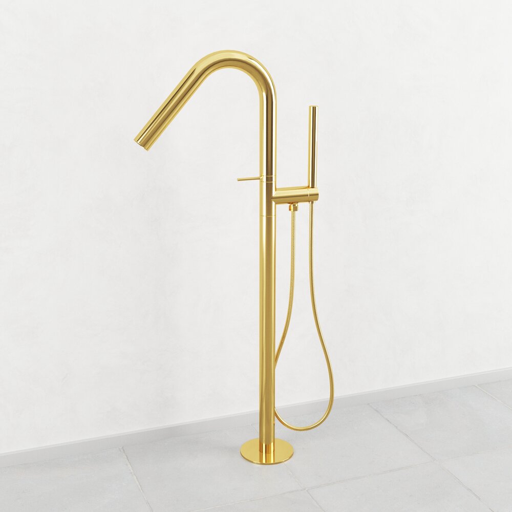 Modern Gold Floor Faucet 3D-Modell