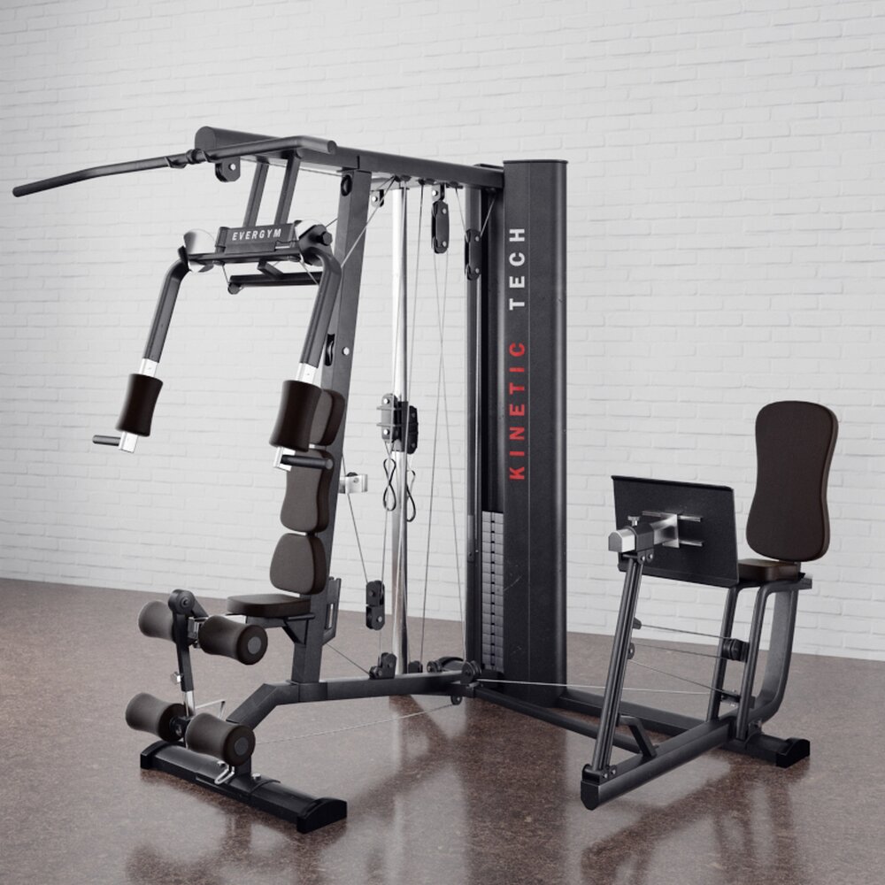 Modern Cable Gym System 3D model