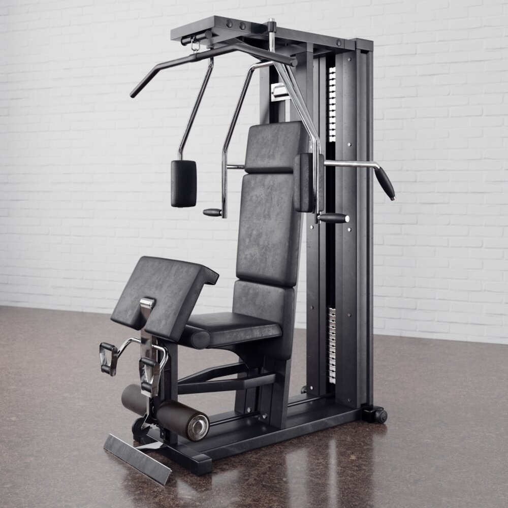 Compact Home Gym Station Modello 3D