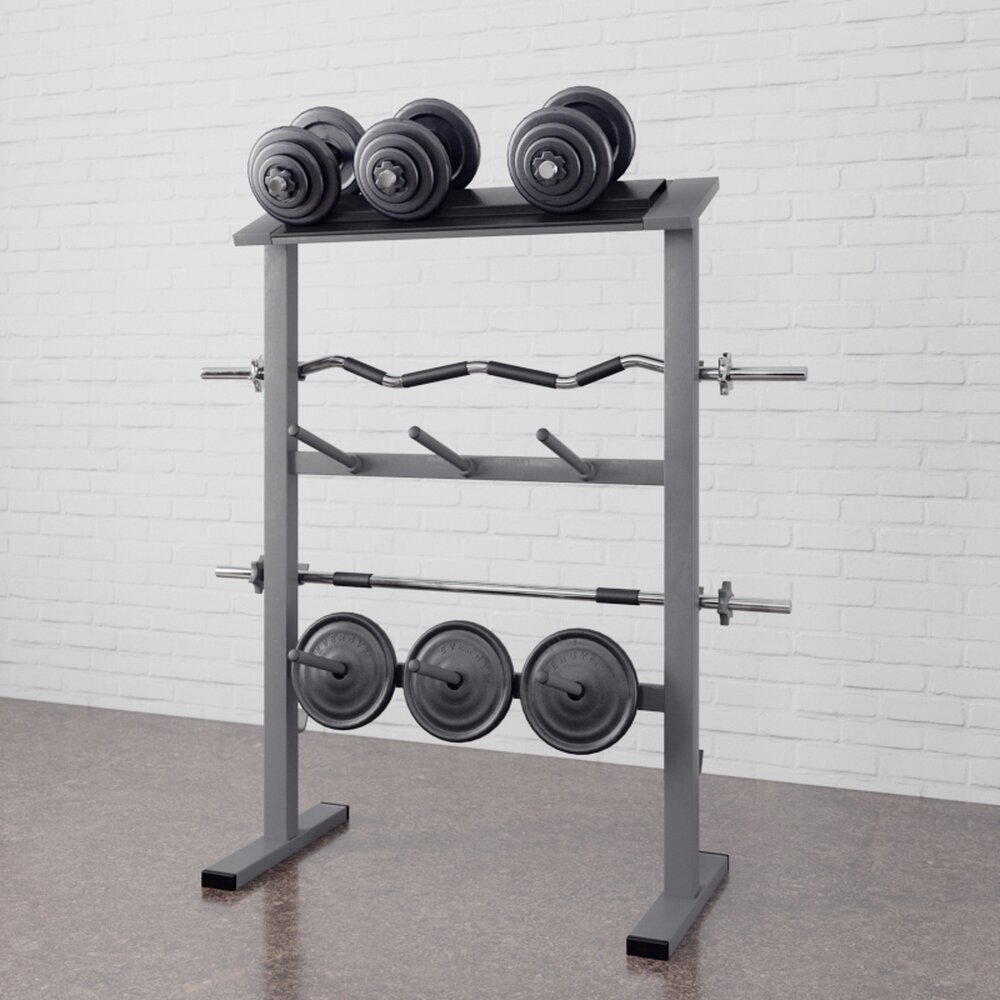 Weightlifting Rack Display Modello 3D
