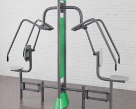 Outdoor Fitness Dip Station 3D model