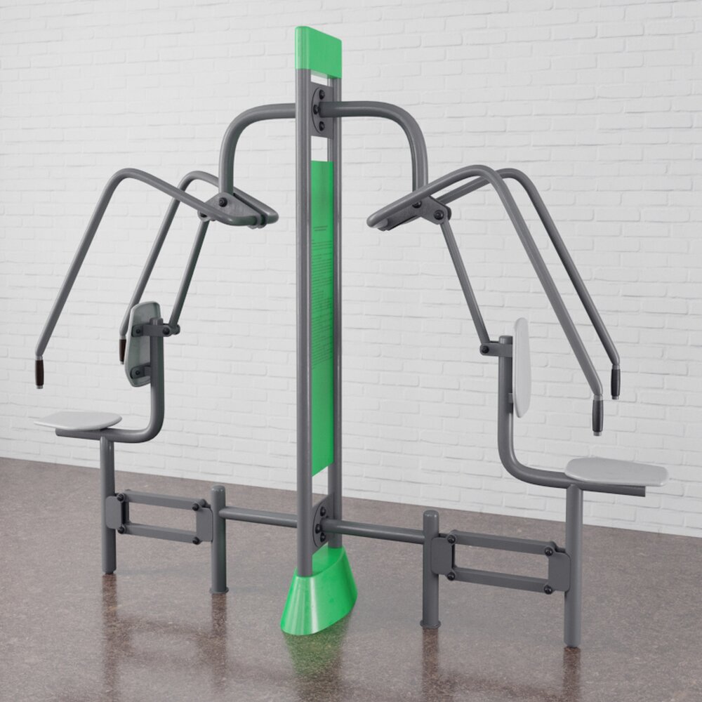 Outdoor Fitness Dip Station Modello 3D