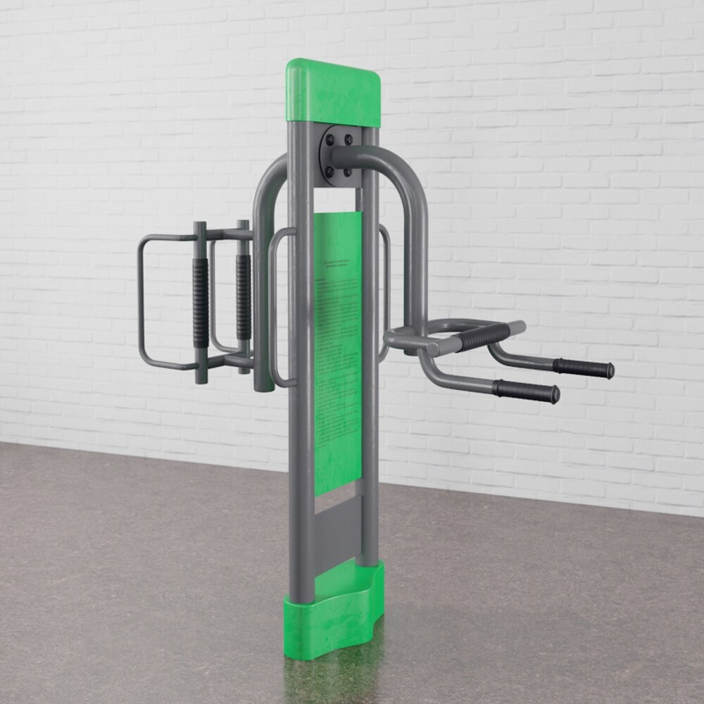 Outdoor Fitness Station 3D model
