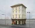 Classic European Building Facade Modello 3D