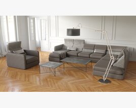 Modern Living Room Furniture Set 3D模型