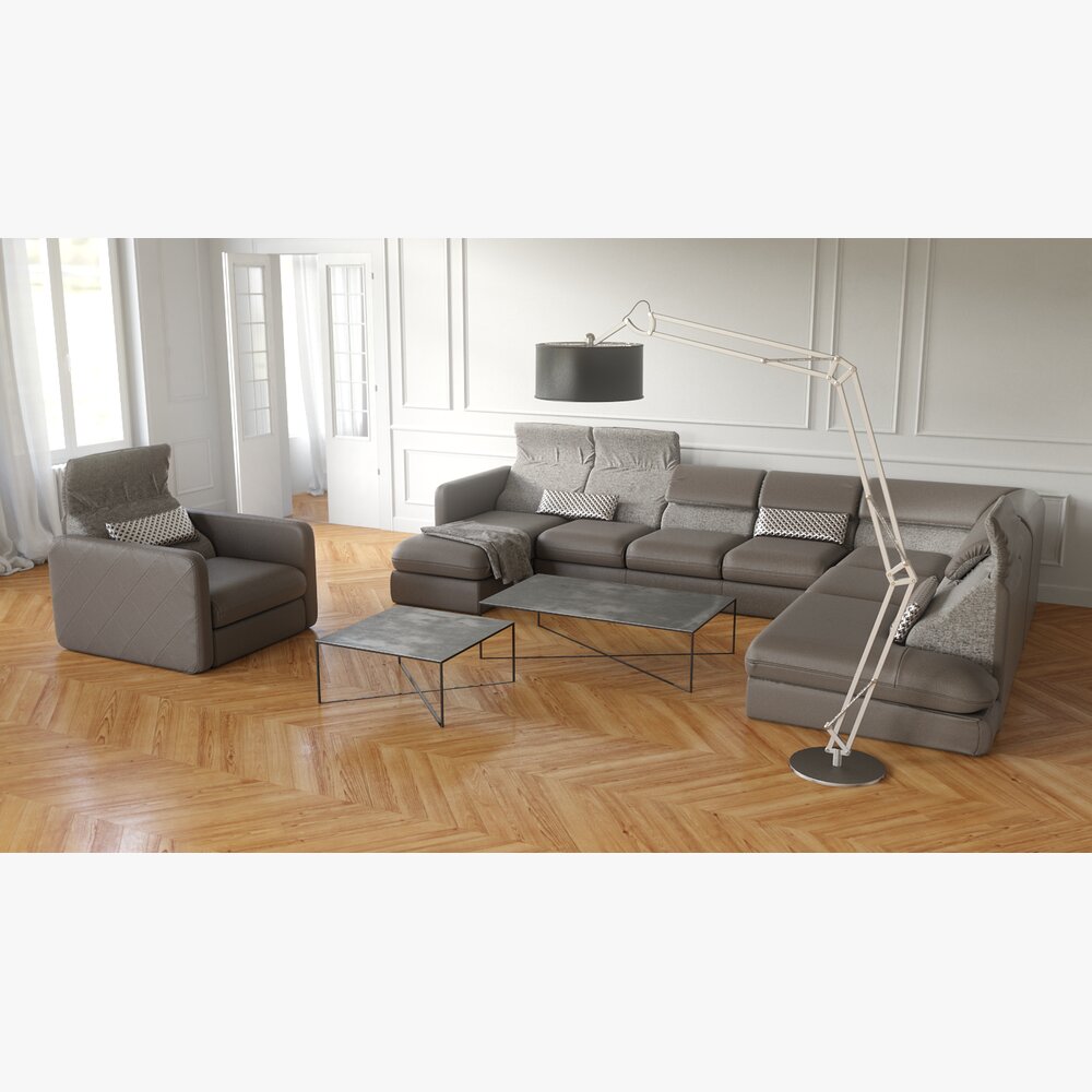 Modern Living Room Furniture Set Modèle 3D