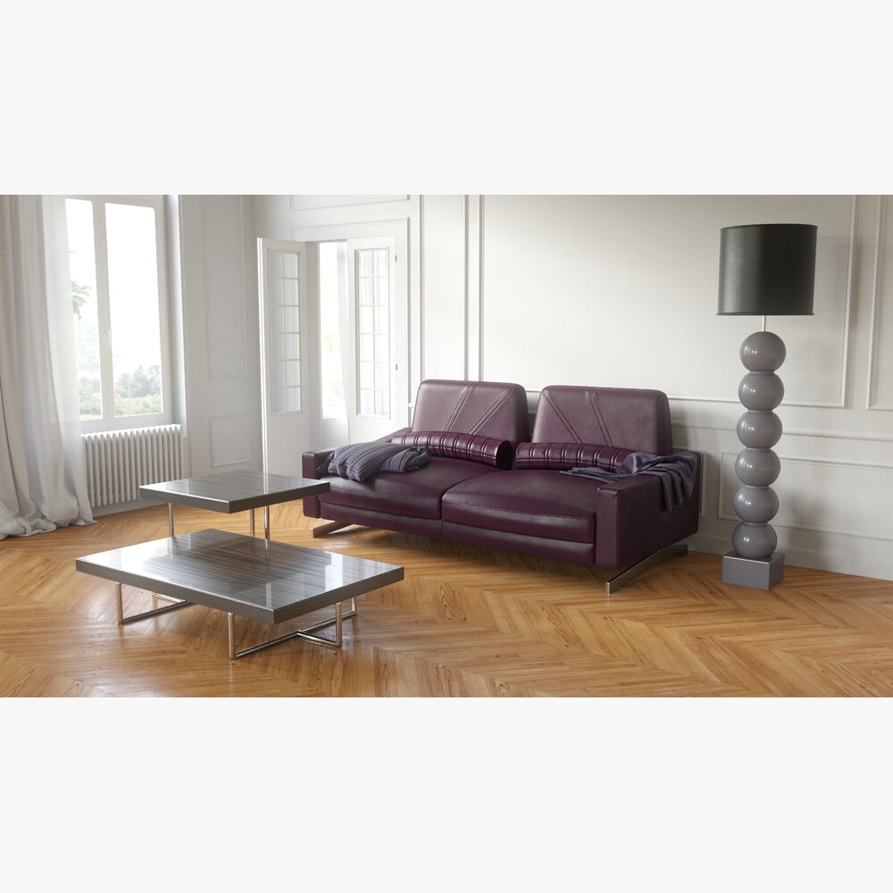 Modern Living Room Furniture Set 3D-Modell