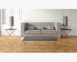 Modern Living Room Furniture Set 3D модель
