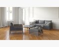 Modern Living Room Furniture Set 3d model