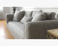 Elegant Living Room Sofa 3d model