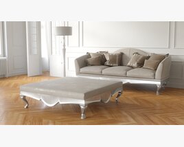 Elegant Living Room Set 3D-Modell