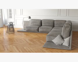Modern Gray Sofa 3D model