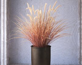 Decorative Dry Grass Vase Modelo 3d