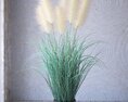Decorative Grass in Pot 3d model