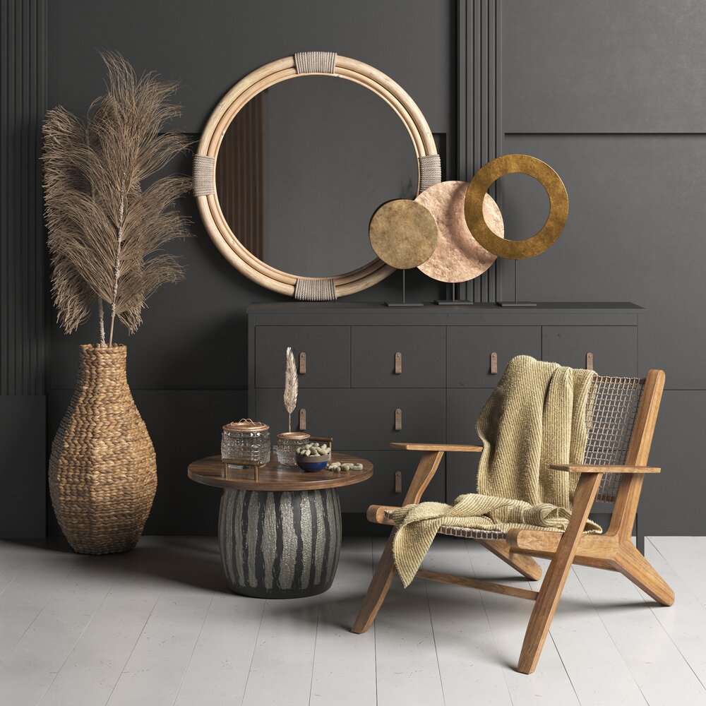 Modern Rustic Interior Accents 3D 모델 