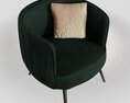 Modern Green Armchair and Decor Modello 3D