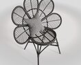 Bohemian Rattan Chair Set Modello 3D