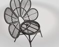Bohemian Rattan Chair Set Modèle 3d