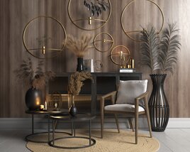 Contemporary Living Room Set Modello 3D