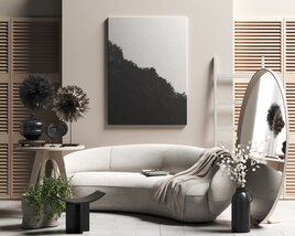 Modern Living Room Set 03 3D 모델 