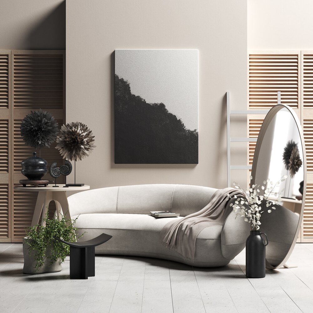 Modern Living Room Set 03 3D-Modell