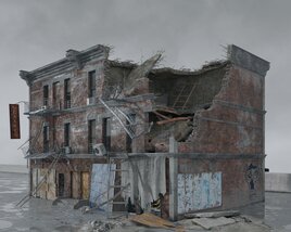 Abandoned Urban Building Modèle 3D