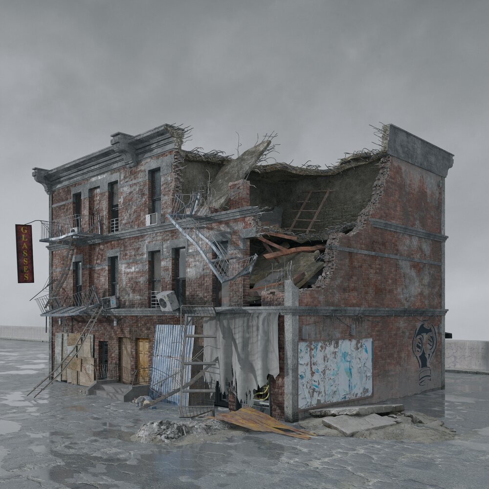 Abandoned Urban Building 3D model