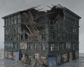 Abandoned and Destroyed Building 3D model